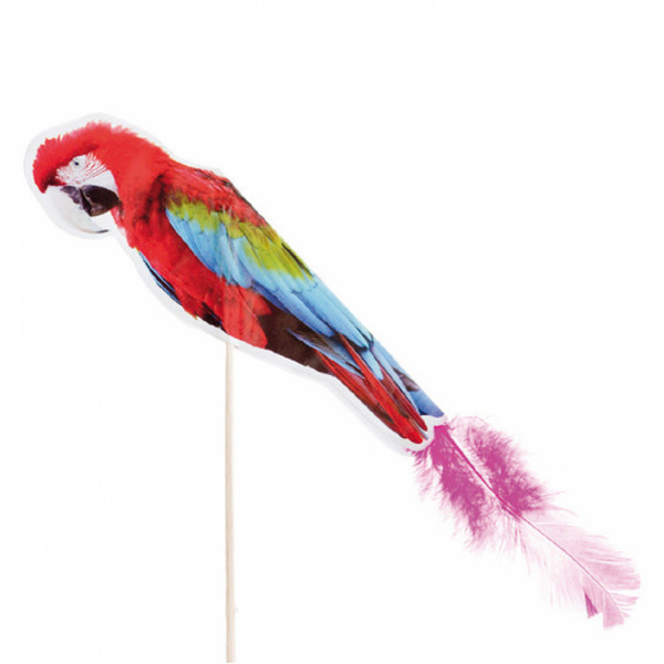 Adornos helado loro con plumas 20 cm pack 100 unidades