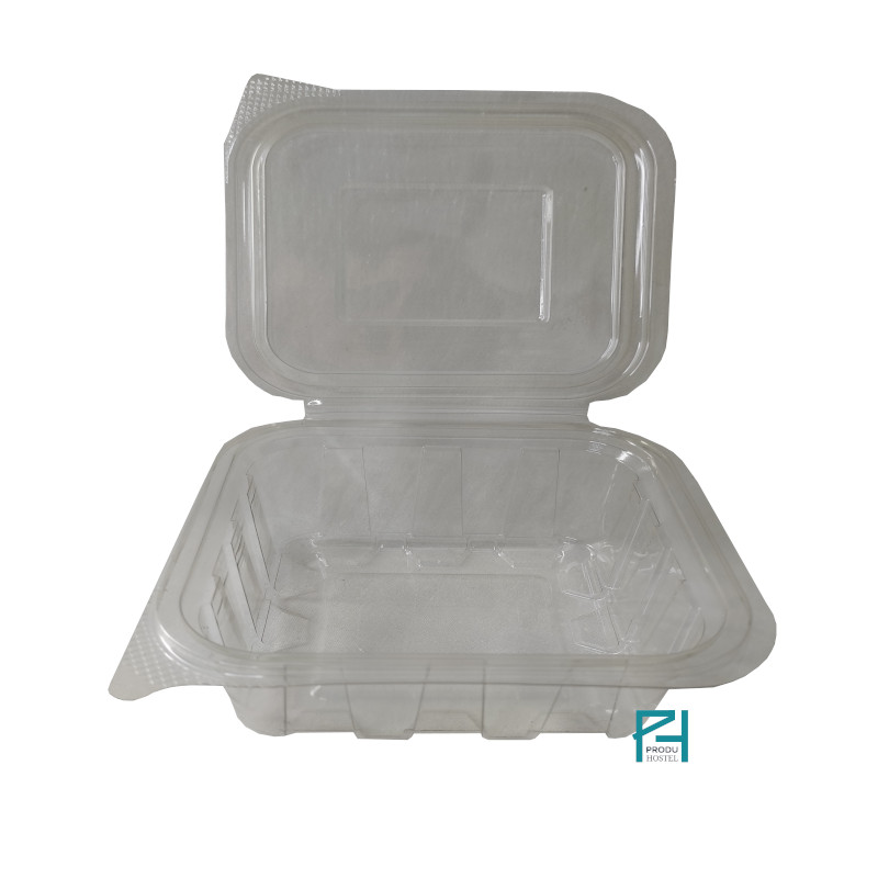 Envase PET transparente con tapa bisagra 750 ml