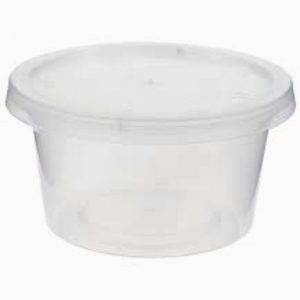 Tarrina transparente para salsa con tapa PP 60 ml