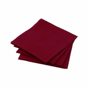 Servilleta burdeos 20x20 2 capas punta a punta caja 6000 unidades