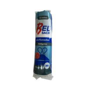 Bolsa de basura azul 55x55 cm 30L cierre fácil