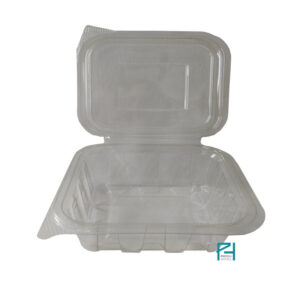 Envase PET transparente con tapa bisagra 250 ml