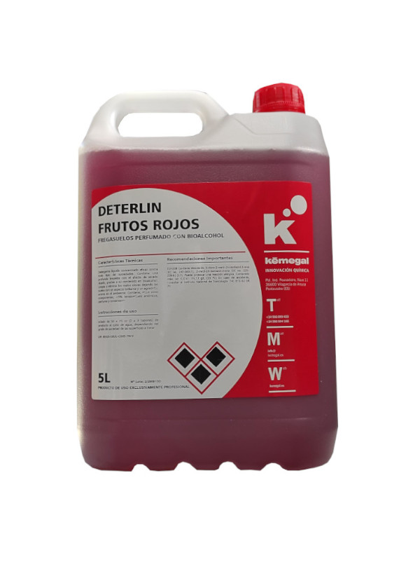 Fregasuelos bioalcohol frutos rojos garrafa 5 litros