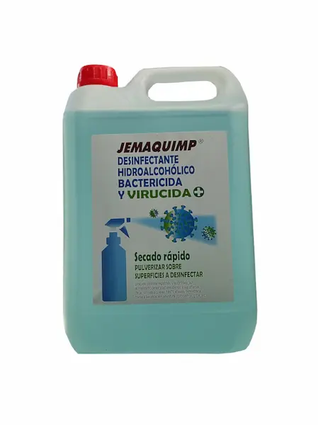 Desinfectante hidroalcohólico bactericida virucida garrafa 5 litros