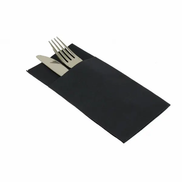 Servilleta mini canguro air laid negra 32x40 caja 480 unidades