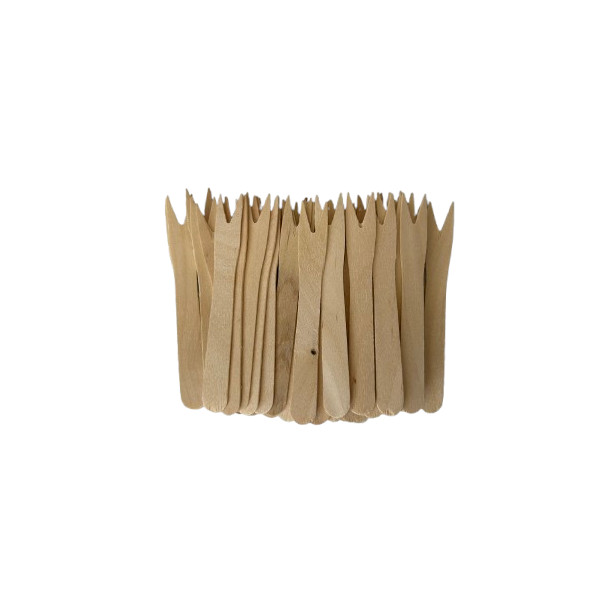 Tenedores de madera de 8,5 cm en paquete de 1.000 unidades para postres y catering