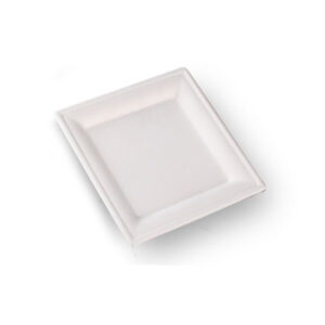 Plato cuadrado caña de azúcar 20x20 pack 50 unidades