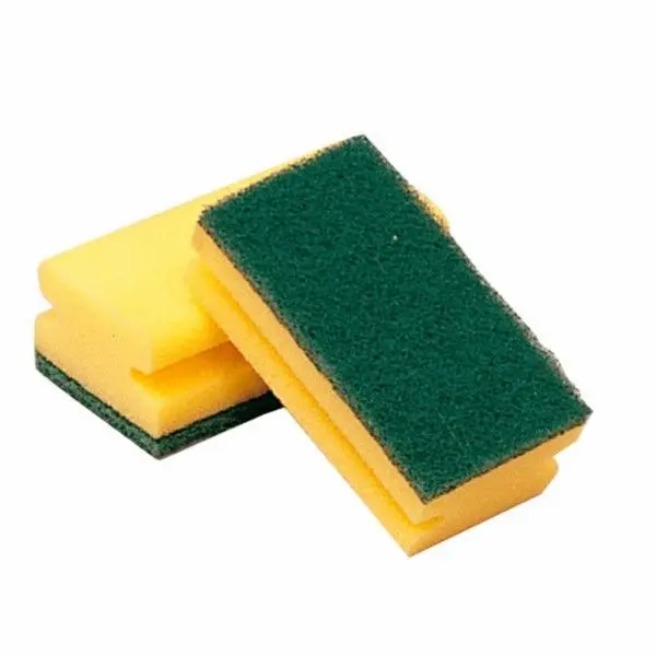 Estropajo salvauñas fibra verde 15x7 cm pack 6