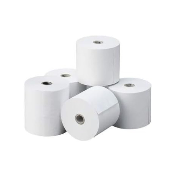 Rollo de papel térmico blanco 80x80 mm, paquete 48 uds.